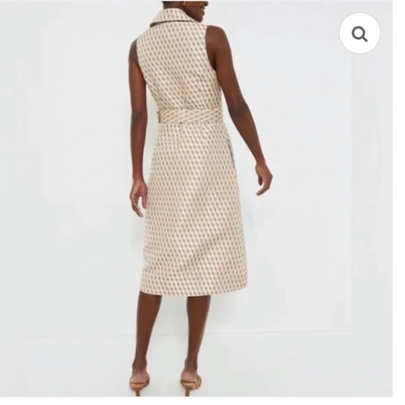 NWT Tuckernuck Ocean Spray Sleeveless Cheyenne tan blue geometric print Dress XS - Picture 3 of 15